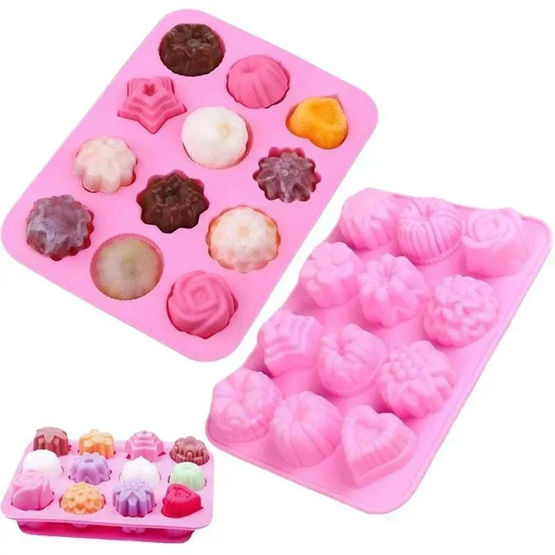 Flower Grass Mold Silicone Multi-style Baking Cake Candy Chocolate