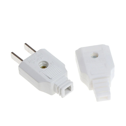 US 2 Flat Pin AC Electric Power Male Plug Female Socket Outlet Adapter Wire Plug Electrical Adapter AC Electrical Socket Outlet Peaceful Pleasures Health and Wellness