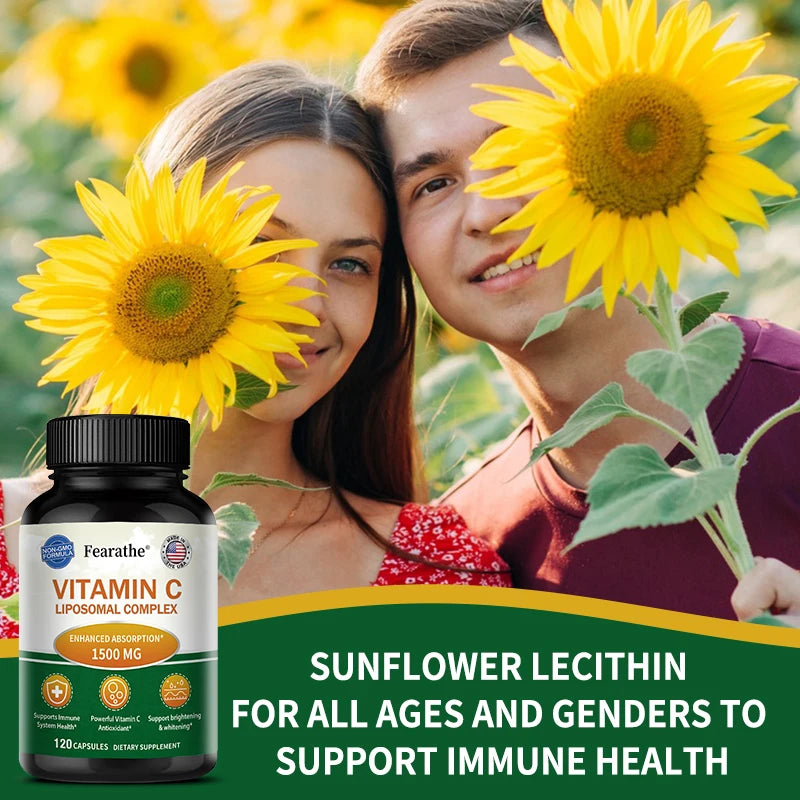 Liposomal Vitamin C Capsules - Powerful Antioxidant, Promotes Collagen Production, Skin Glow, Supports Heart, Immune Health Peaceful Pleasures Health and Wellness