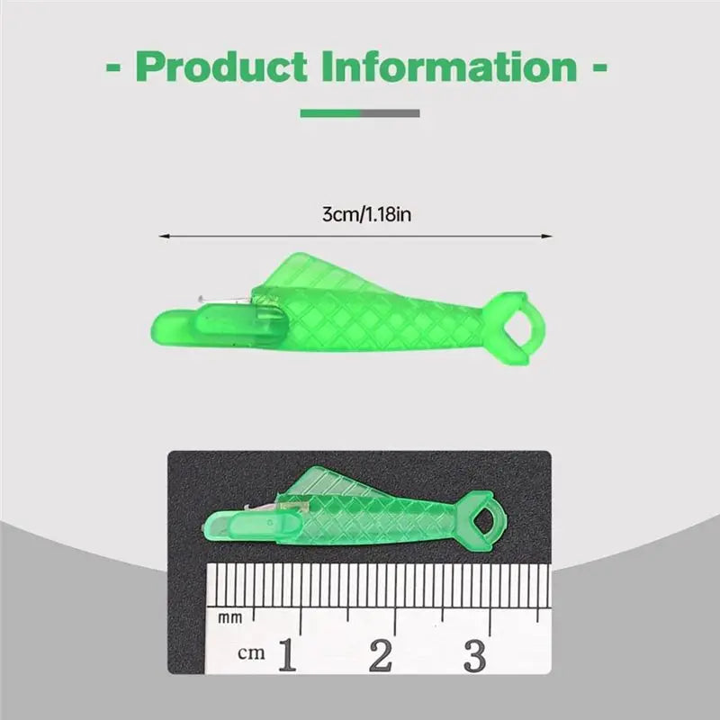 A36T-200Pcs Fish Mouth Sewing Machine Needle Threader, Quick Sewing Machine Loop Fish Type Needle Threaders(Large + Small) Peaceful Pleasures Health and Wellness