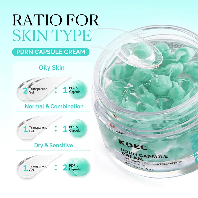 Pdrn Skincare Set Ampoule Serum Cica Peptide Essence Deep Moisturizing Capsule Cream Repair Barriers Nourish The Skin Face Cream Peaceful Pleasures Health and Wellness