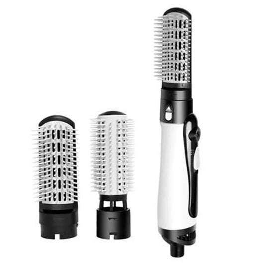 Hot Air Brush One Step Hair Dryer Brush Volumizer Dry Straighten Curl Comb Negative Ionic Hair Styler Peaceful Pleasures Health and Wellness WHITE US Plug