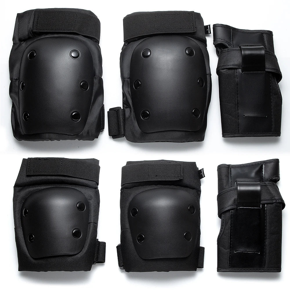 WEFITON【6-Pack】Knee Elbow Wrist Pads Set for Skateboarding Rollerblading - Adults & Kids Protective Gear with Breathable Mesh Peaceful Pleasures Health and Wellness Black-6PCS M