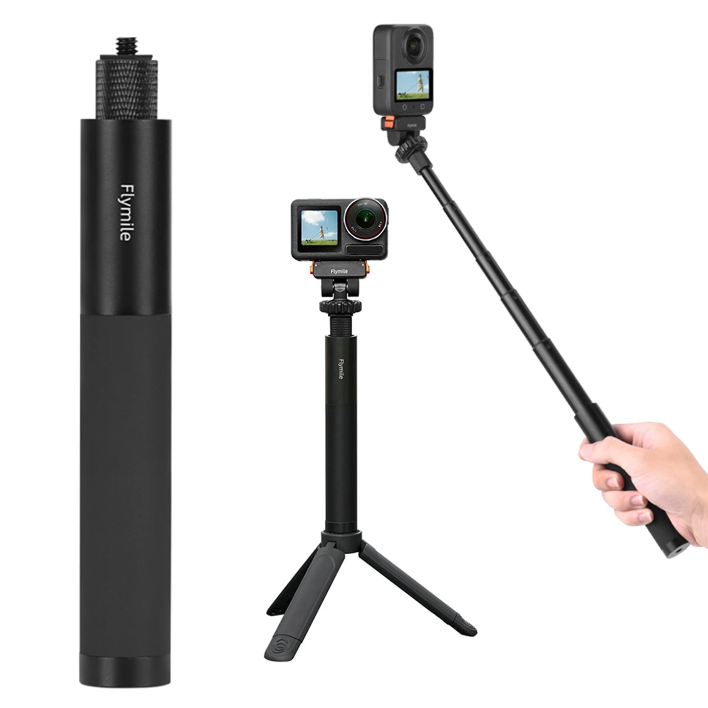 Portable Camera Selfie Stick Adjustable Height New Handle Grip Ultra-Long Exension Pole For Insta360 Go Ultra/X5/Pocket 3 Camera Peaceful Pleasures Health and Wellness United States
