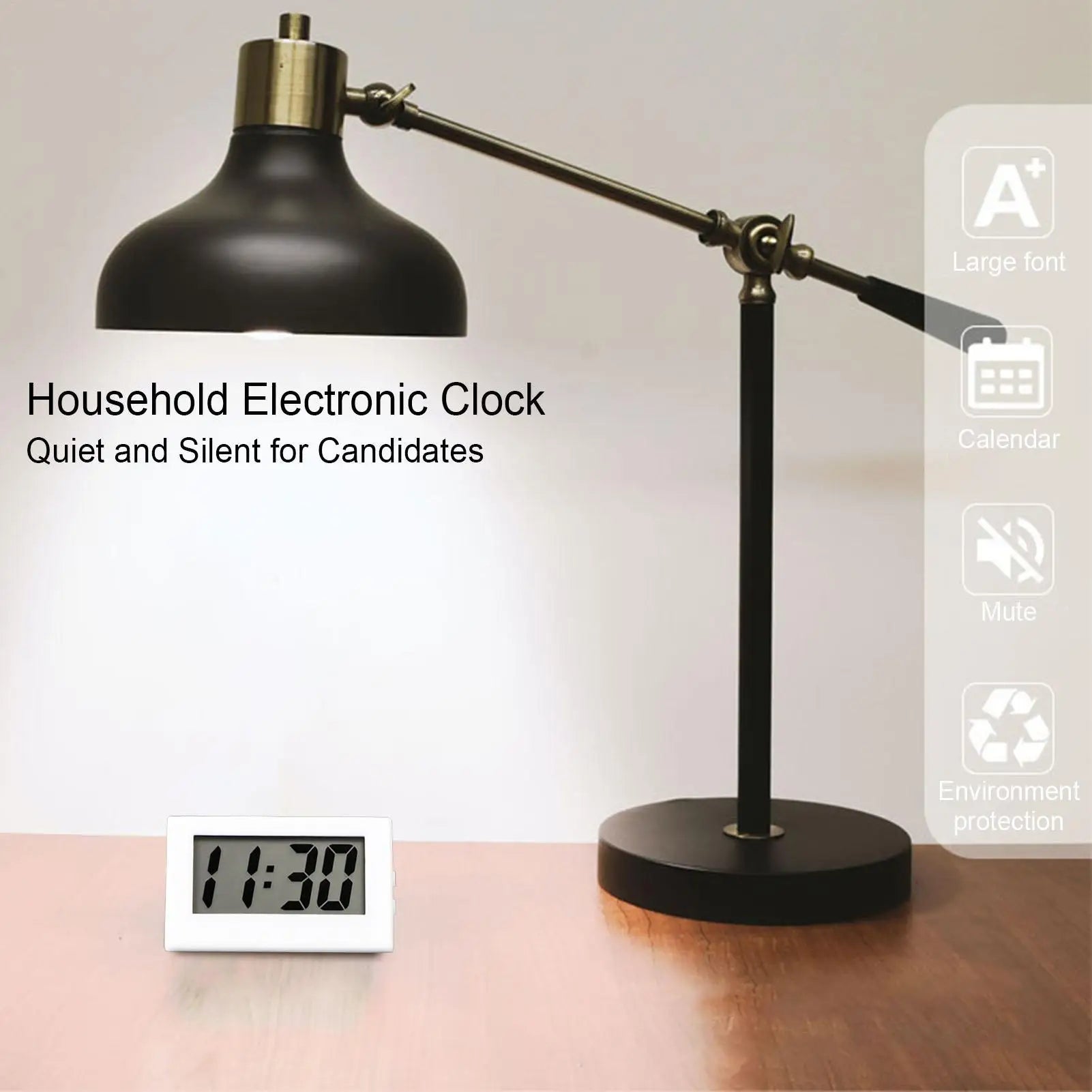 Small Battery Operated Digital Clock Compact LED Display for Desk Wall Shelf, Kitchen, Classroom, Office & Bedroom Peaceful Pleasures Health and Wellness