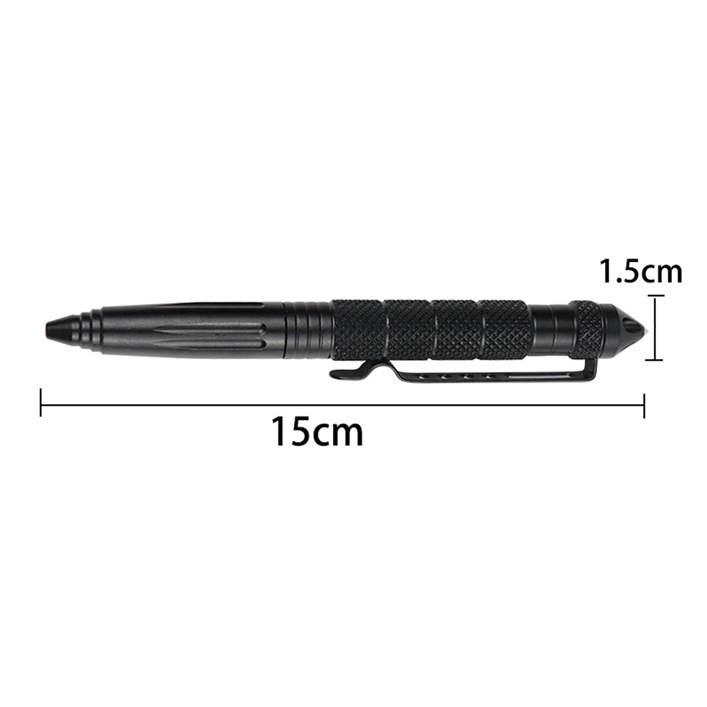 Military Tactical Pen – Tungsten Steel Glass Breaker + 6 Refills