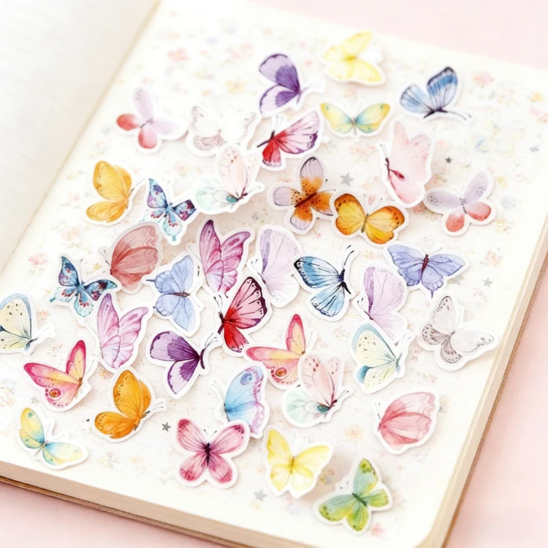1 Box Butterfly Decoration Stickers Scrapbooks Labels Diaries Magazines Photo Albums DIY Crafts Stationery Peaceful Pleasures Health and Wellness