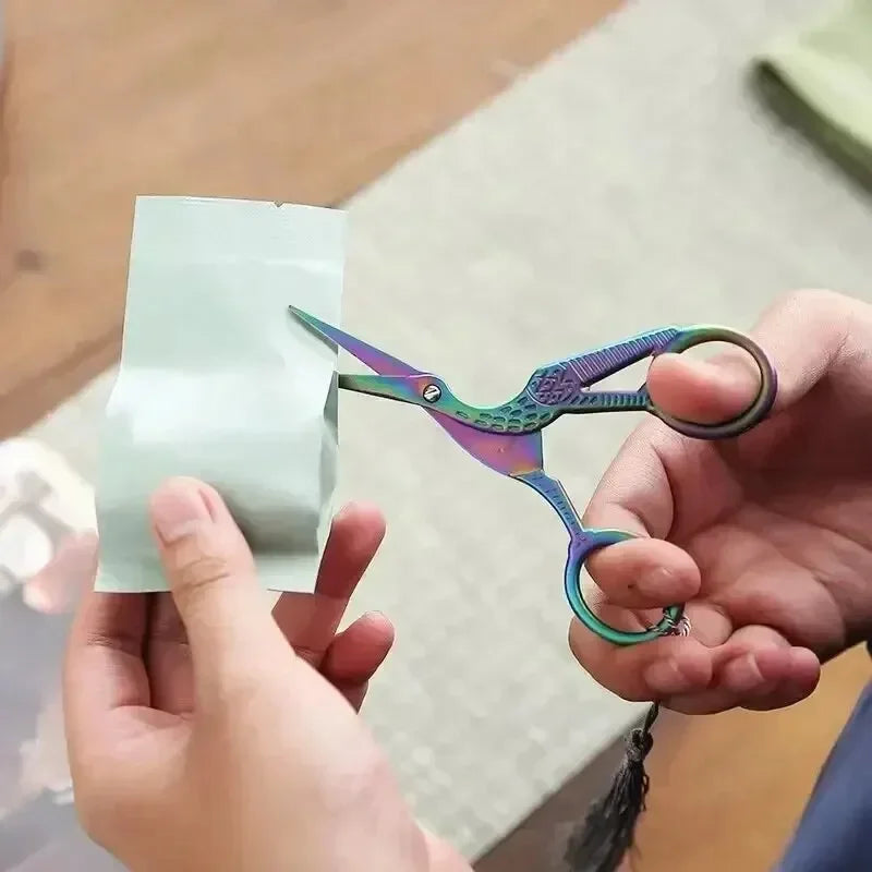Rainbow Stork Embroidery Scissors – Sharp Stainless Steel Shears Embroidery Scissors Peaceful Pleasures Health and Wellness