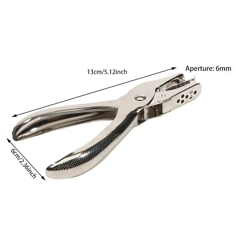 Single Hole Puncher Metal 3mm/6mm Pore Diameter Punch Pliers Hand Paper Scrapbooking Punches Punching Tools Peaceful Pleasures Health and Wellness 10pcs 6mm
