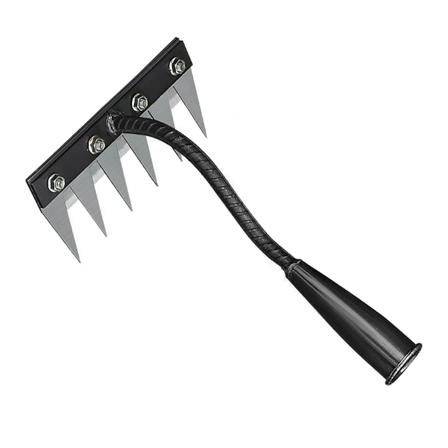 Steel Garden Weeder Rakes Adjustable Gardens Hand Weeder Nail Rake Heavy-Duty Weeding Puller Tool for Gardening and Weedings Peaceful Pleasures Health and Wellness