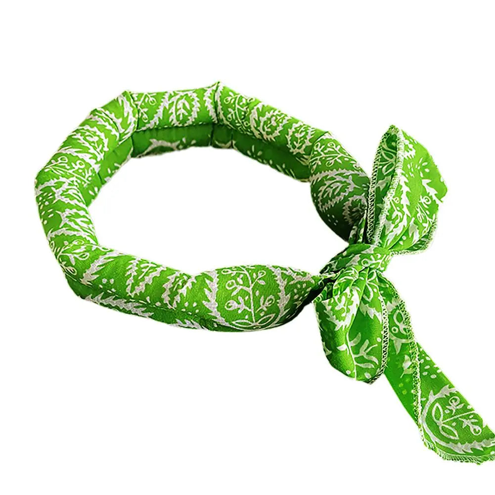 Dog Cooling Collar Summer Pet Cat Dog Ice Scarf Animal People Outdoor Sports Headband Towel Wristband Dog Bibs Pet Dog Supplies Peaceful Pleasures Health and Wellness Green