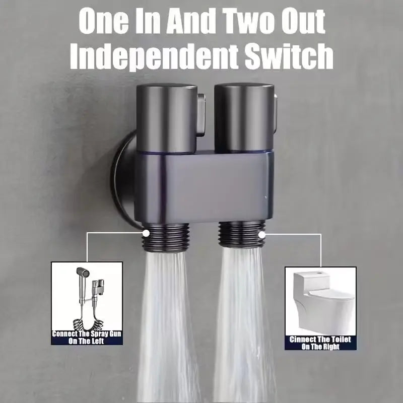 6-Pc High-Pressure Toilet Spray Gun Set | 304 Stainless Steel