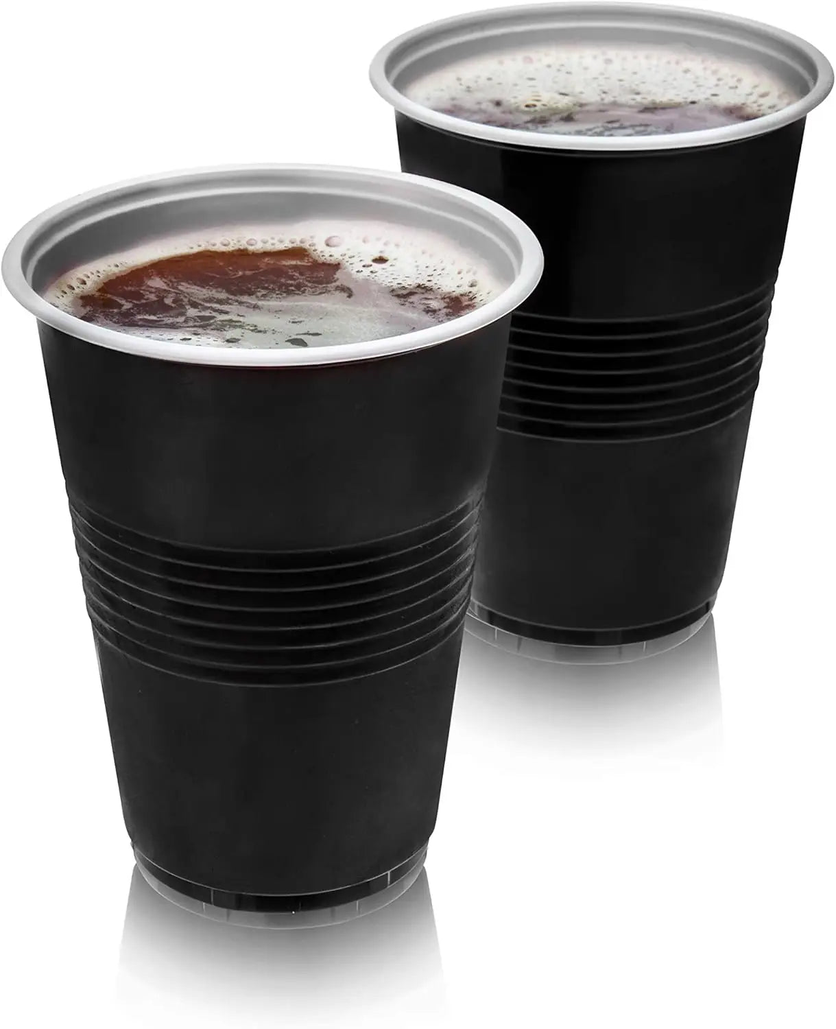 Multiple Plastic Cups, Disposable Cups, Party Cups, Suitable for Graduation Ceremonies, Beverages, Soda, Juice, Picnics. Peaceful Pleasures Health and Wellness 30PCS Black 480 ml