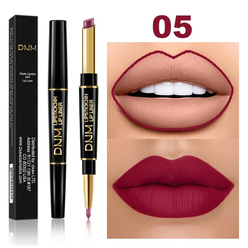 IFANYUO 2-in-1 Lip Liner & Matte Lipstick – 12 Colors