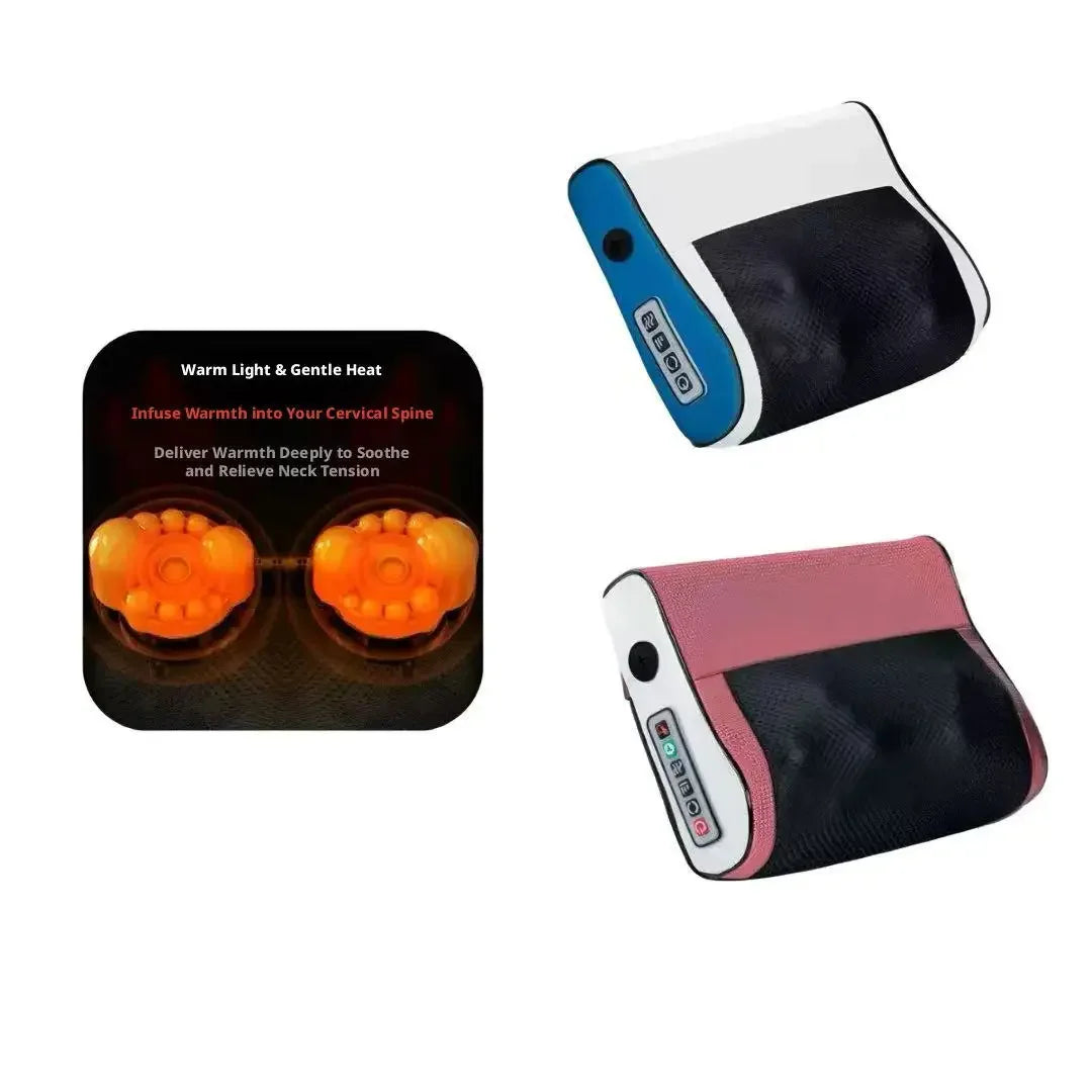New Upgraded Infrared Heating Massage Pillow Full Body Kneading Hot Compress Cervical Shoulder Waist Relief Home Relax Gift Peaceful Pleasures Health and Wellness