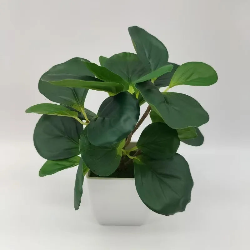 4PCS Artificial Bonsai Plants | Fake Plant Pot Home Office Decor