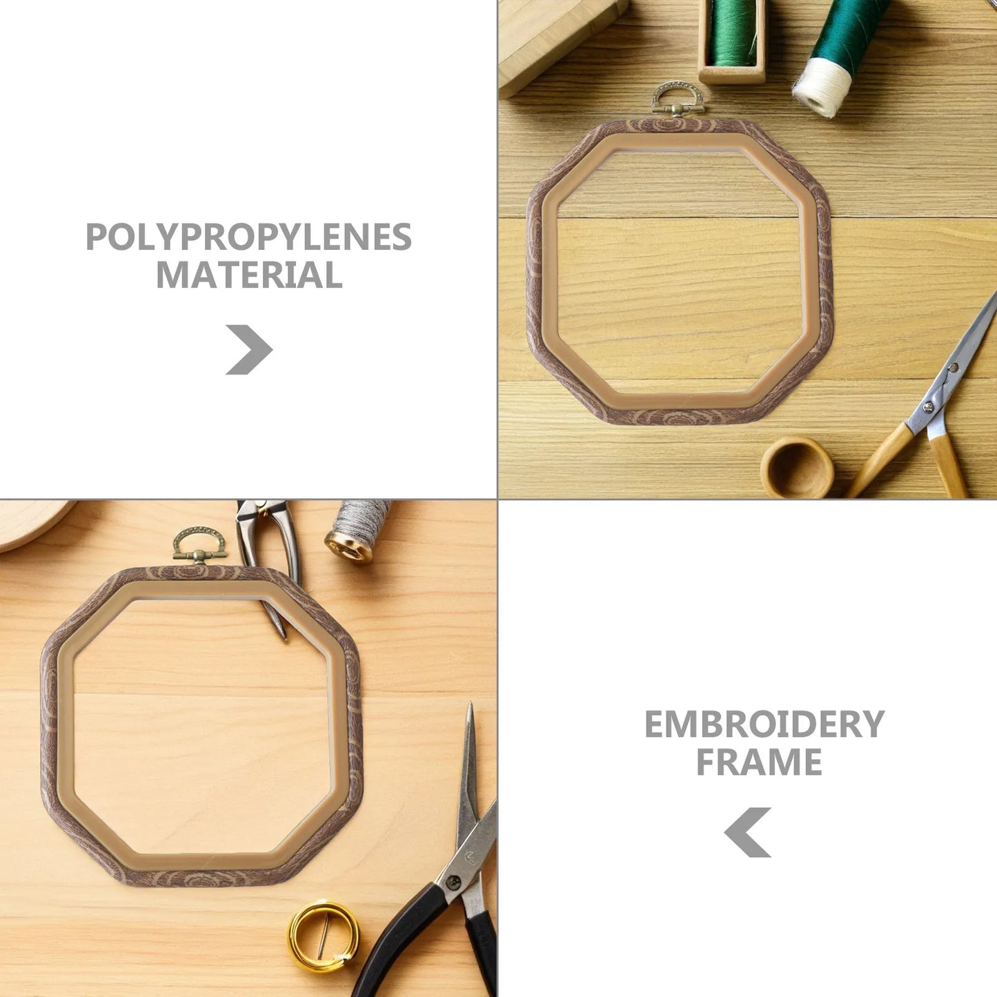 Premium Octagon Embroidery Frame Heavy Duty Anti Skid Surface Perfect for Cross Stitch Embroidery Craft Decoration Beginners Peaceful Pleasures Health and Wellness