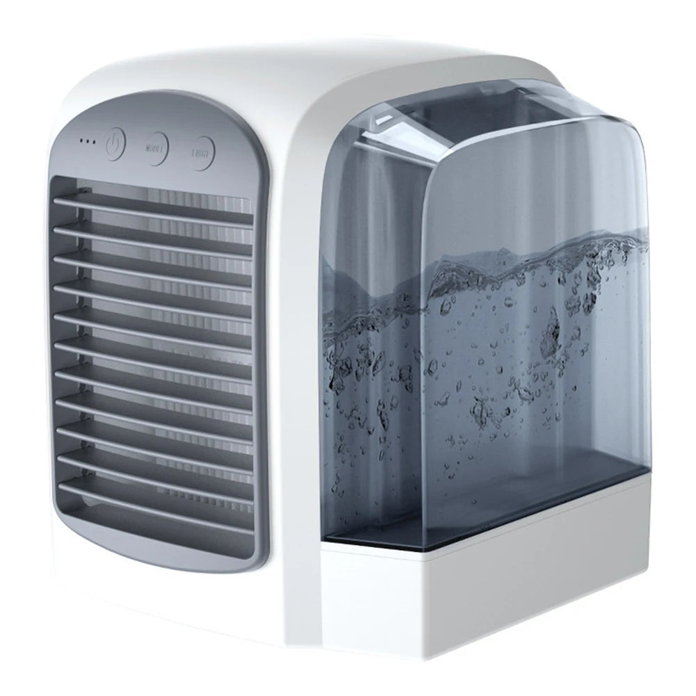 Portable USB Water-Cooled Desktop Fan & Air Cooler Peaceful Pleasures Health and Wellness Grey spain