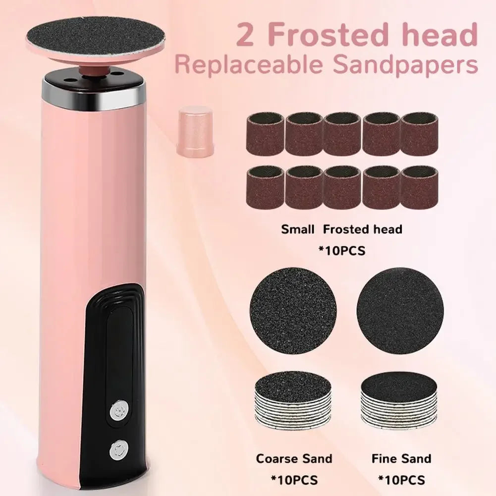 Professional Foot Scrubber Sander Grinder For Dead Skin Cracked Heel Pedicure Tool Electric Foot File Callus Remover For Feet Peaceful Pleasures Health and Wellness