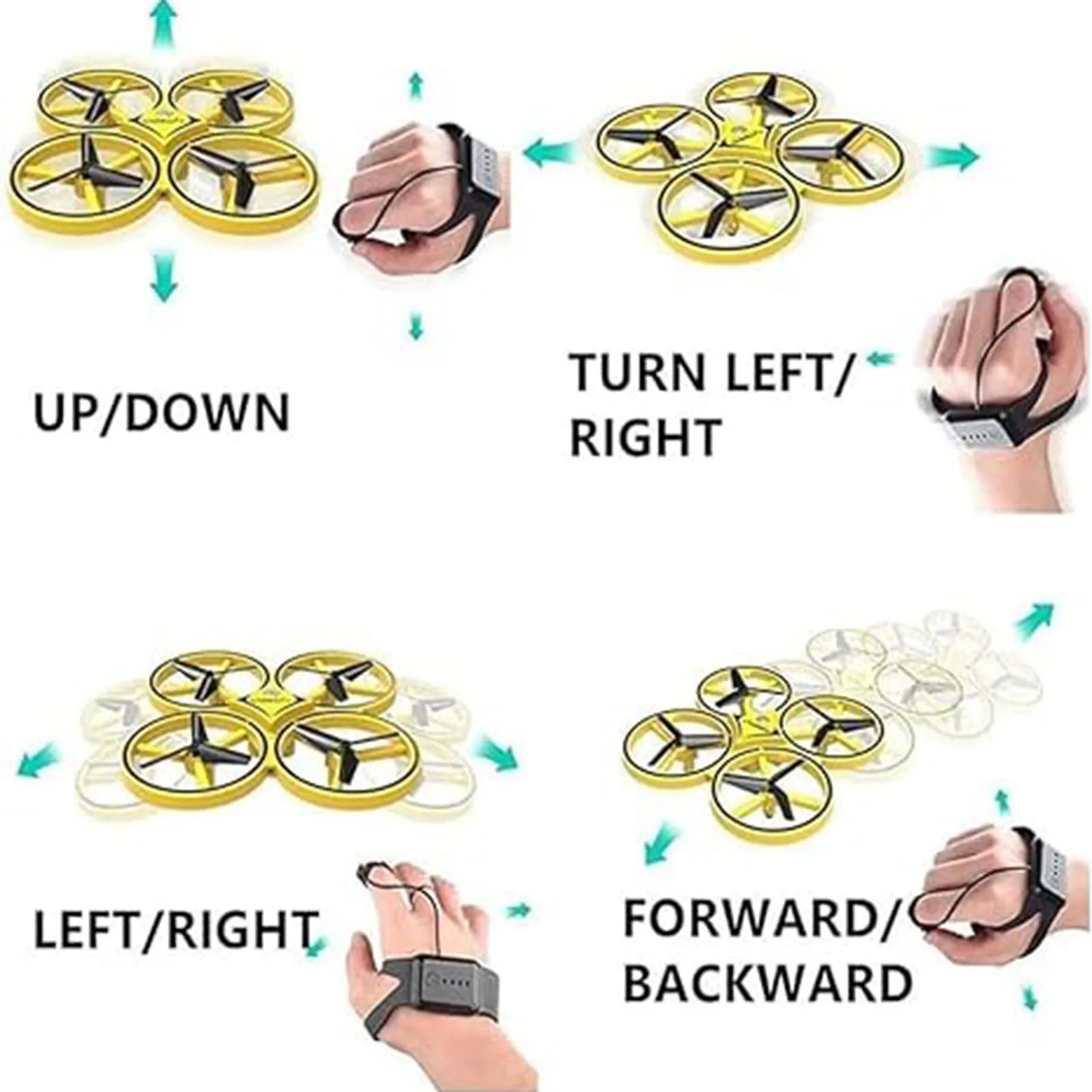 Electric Gesture Control Drone Toy with Light Smart RC Electric Flying Drone With LED Outdoor Toys for Kid Boys Girls Toy Gift Peaceful Pleasures Health and Wellness