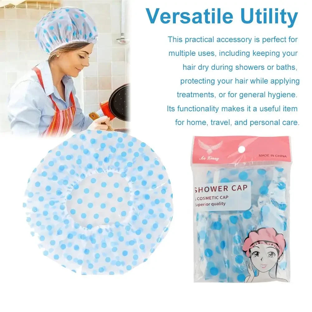Waterproof Reusable Shower Cap for Women – Spa & Salon Bath & Spa Accessories Peaceful Pleasures Health and Wellness