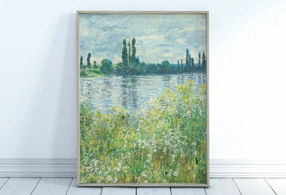 Modern Abstract Landscape Wall Art Famous Monet Canvas Painting Nordic Poster Print Picture for Living Room Home Decorative Gift Peaceful Pleasures Health and Wellness