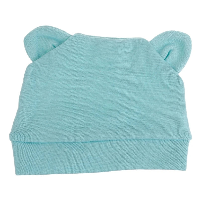 Infant Cotton Baby Bonnet Hospital Hat | Soft Solid Color 0-24M