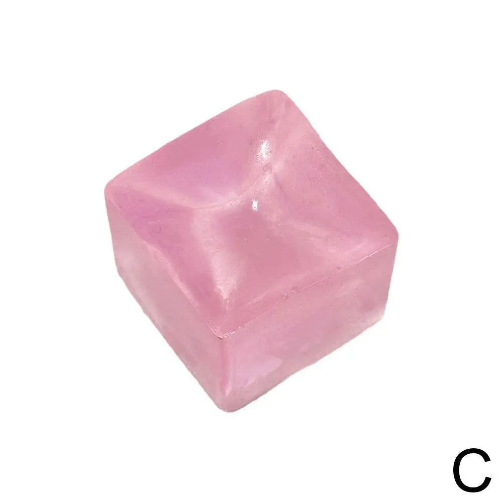 Ice Cube Squishy Fidget Toy | Clear Squeeze Stress Ball – TPR