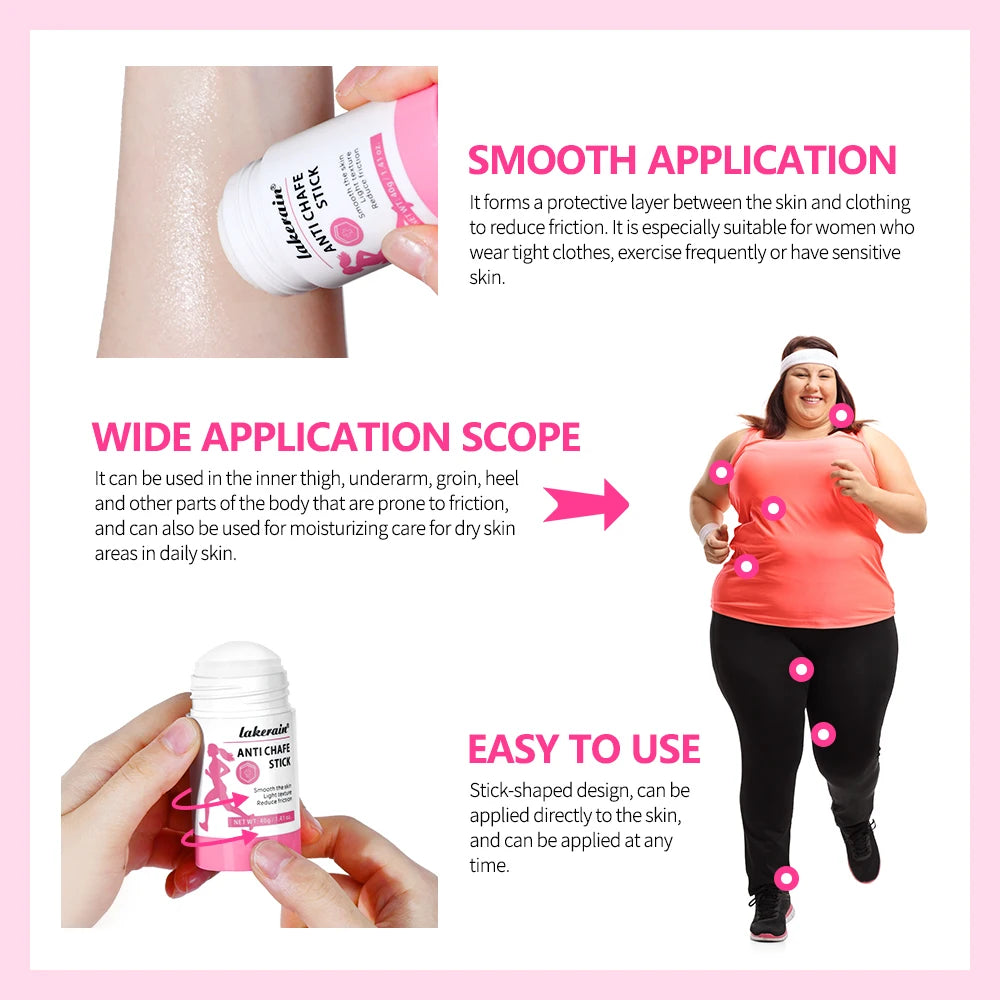 Running Thigh Anti-friction Stick Anti Chafe Cream Running Chafe Stick Sweat-proof Skin Rescue For Heel Lower Arm Thigh Skin Peaceful Pleasures Health and Wellness