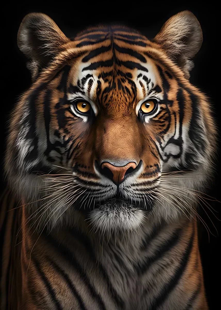 Tropical Tiger Forest Canvas Wall Art | Minimalist Home Decor Canvas Wall Art Peaceful Pleasures Health and Wellness 9 50x70cm Unframed