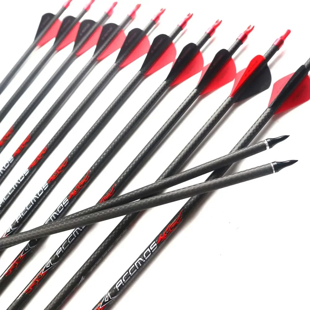 6 12ps ID6 3K Carbon Arrow Spine 200 250 300 350 400 500 600 Weave