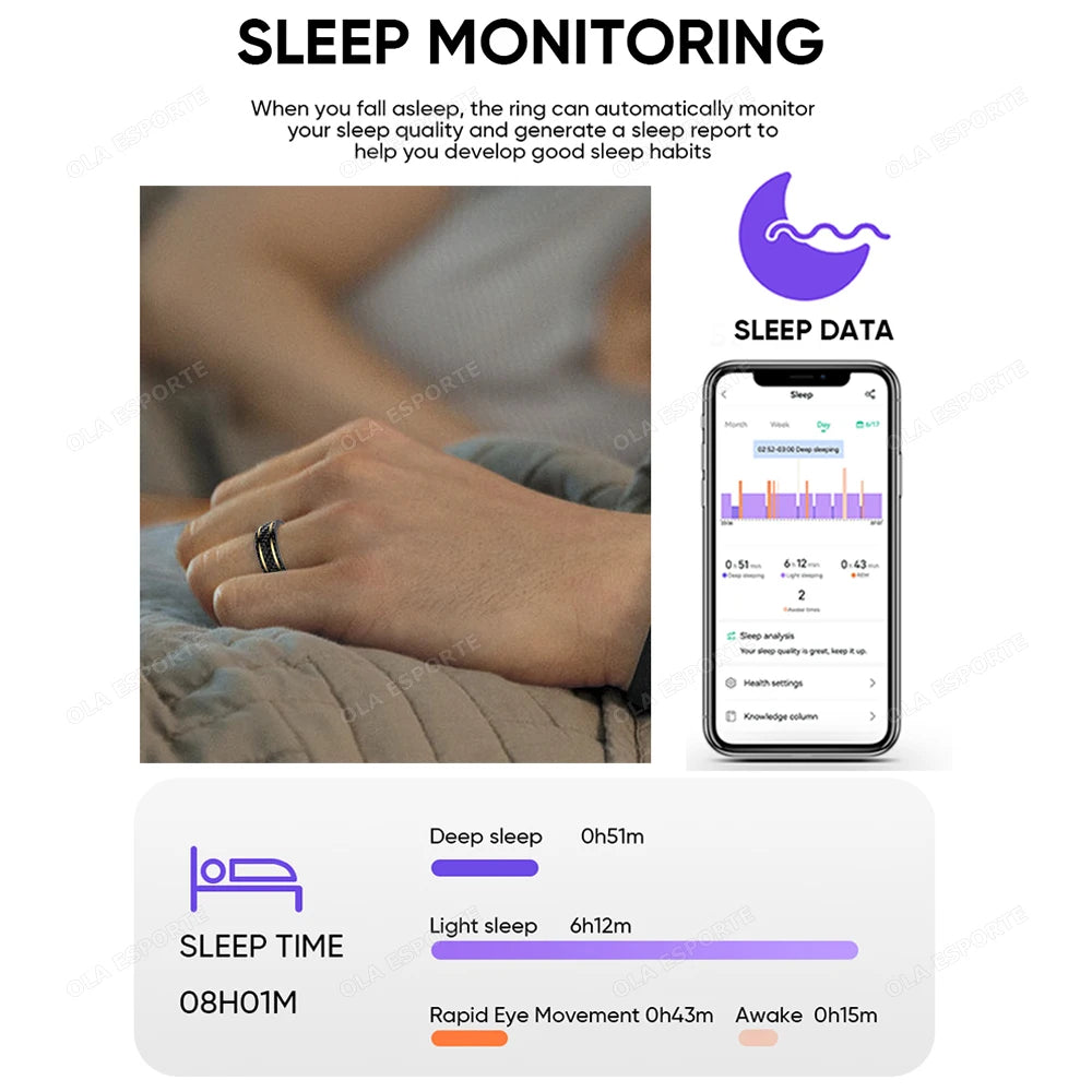 Smart Ring with Charging Case | Heart Rate, Sleep & Sport Monitor