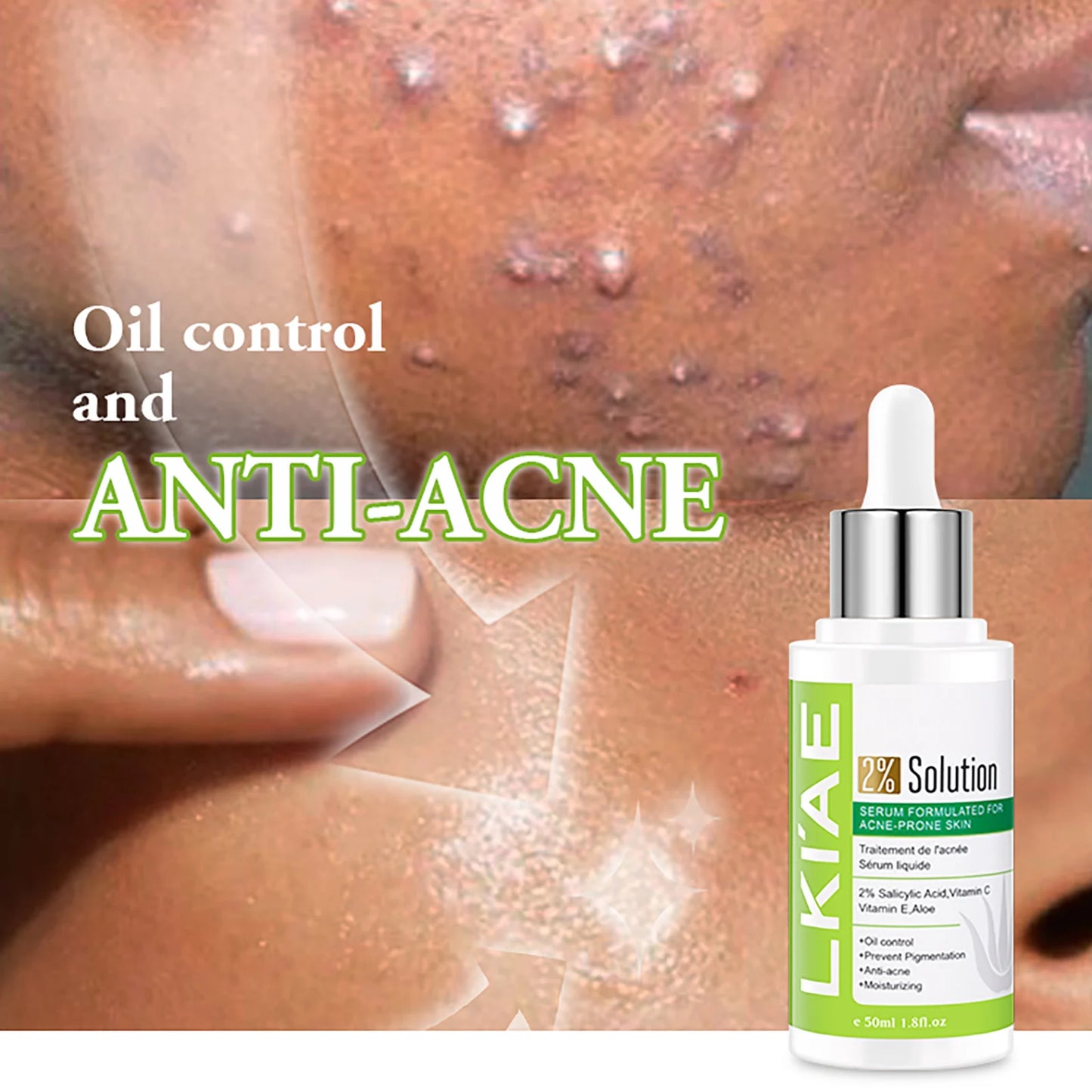 AILKE Aloe Vera Brightening Face Serum – Vitamin C & E, 50ml