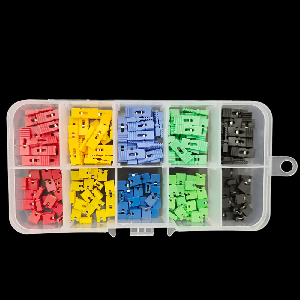 200PCS Mixed Jumper Caps Kit 2.54mm Long Handle Standard Circuit Board Short Circuit Cap Pin Blocks for Arduino Raspberry Pi PCB Peaceful Pleasures Health and Wellness