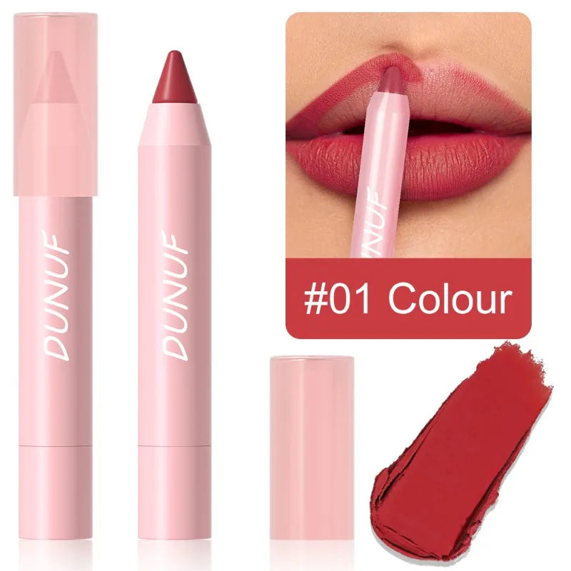 18-Color Matte Velvet Lip Liner Pencil | Waterproof Long-Lasting