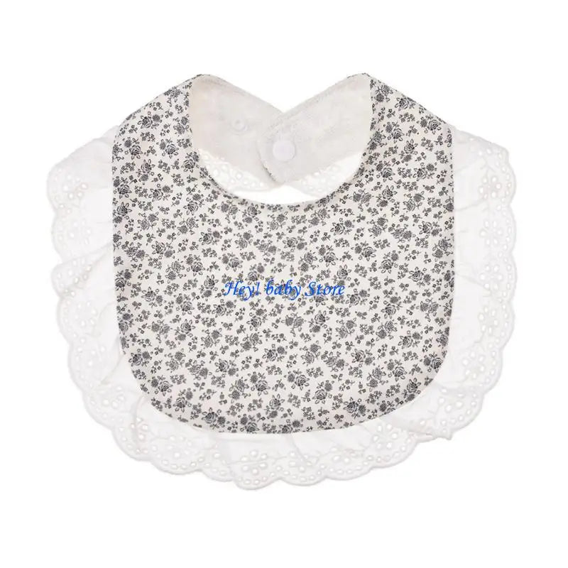 Baby Teething Drool Bib with Bowknot Headband – Soft Cotton