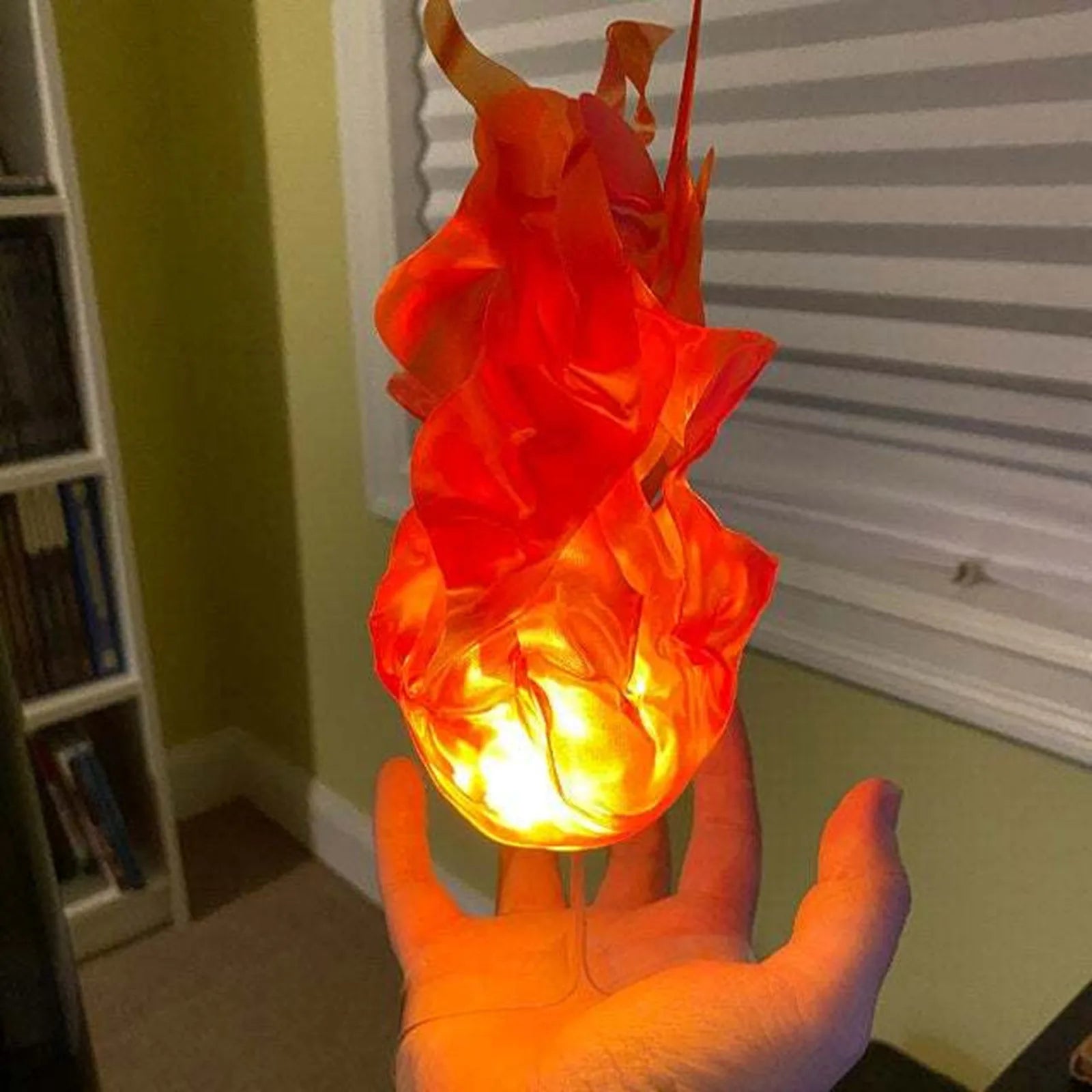 Halloween Decor Props Simulation Floating Fireball Lamp Artificial Fire Flame Atmosphere Light For Cosplay Role Play Party Peaceful Pleasures Health and Wellness