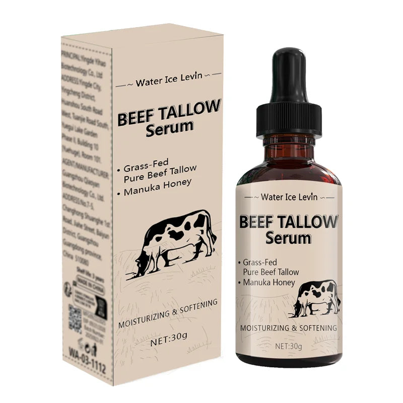Beef Tallow Face Serum – Manuka Honey & Hyaluronic Acid Face Serum Peaceful Pleasures Health and Wellness black 30g