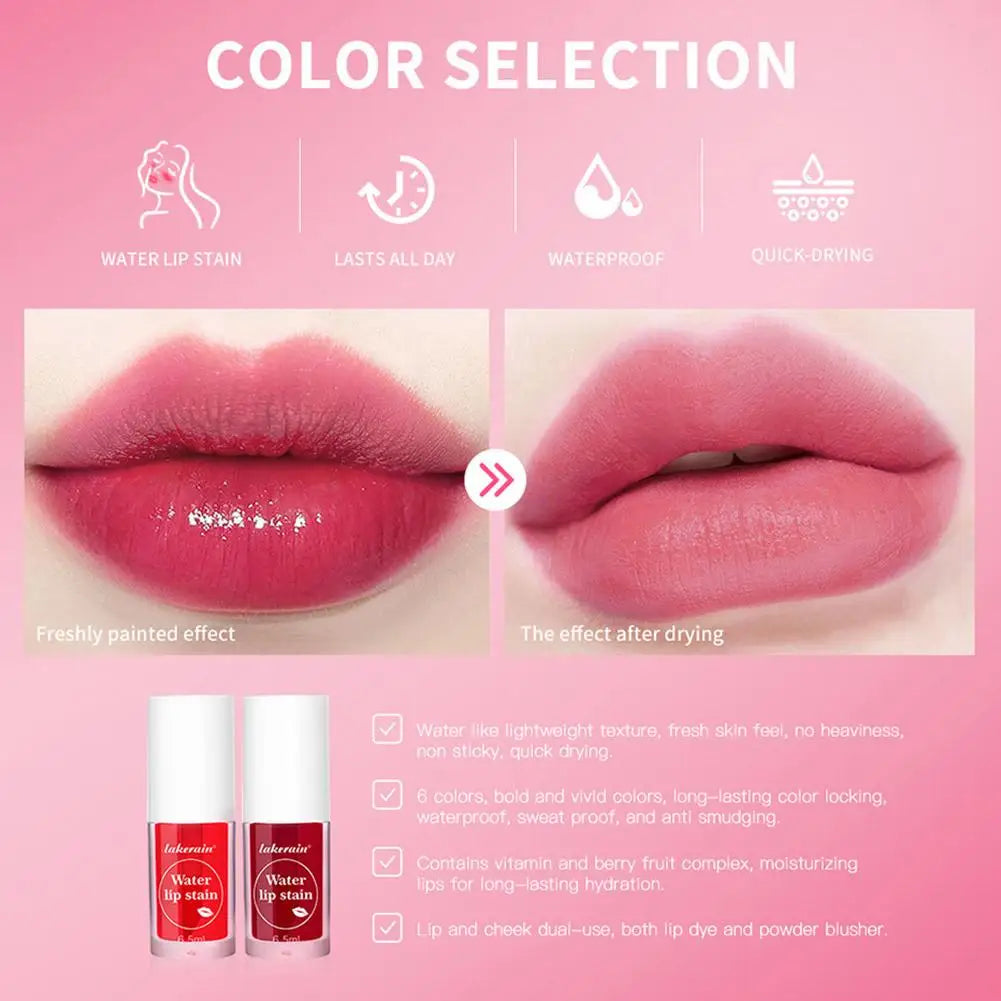 Lakerian Water Lip Stain – Waterproof Moisturizing Lip Tint