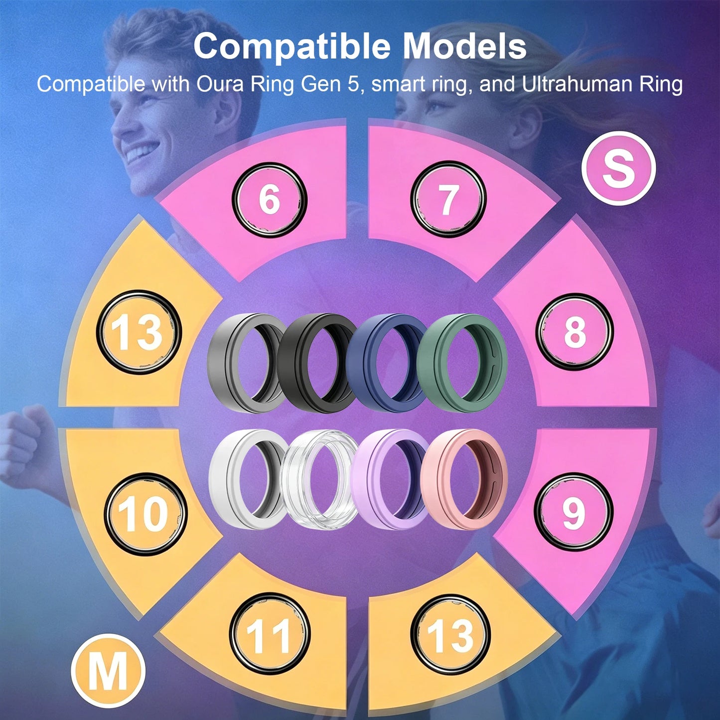For Oura Ring 5 Ring Protective Cover Smart Ring For Oura Ring 5 Skin Feel Silicone Ring Cover Anti Fall Dust-proof Protection Peaceful Pleasures Health and Wellness