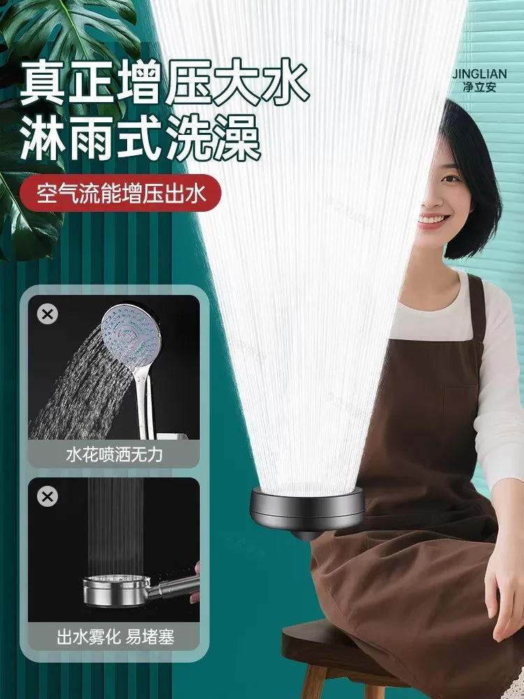 Large Panel Rainfall Shower Head | High Pressure & Stop Button