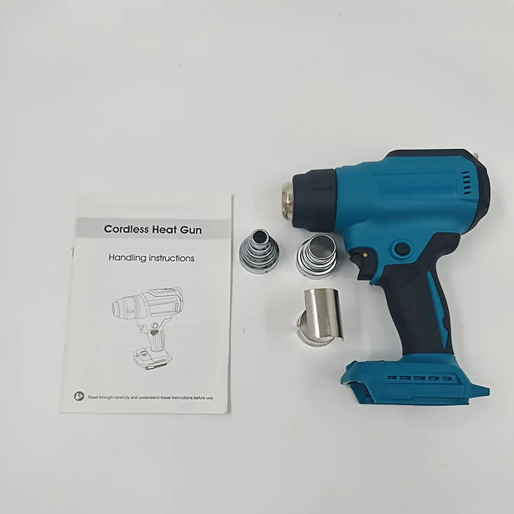 18V Heat Gun Shrink Wrapping Tool Hot Air Gun Air Dryer Soldering Thermal Blower with LED display, Tool only, No battery Peaceful Pleasures Health and Wellness Without battery