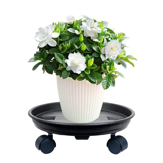 Rolling Plant Stand with Wheels – Heavy Duty Round Pot Tray Rolling Plant Stand Oasis Select