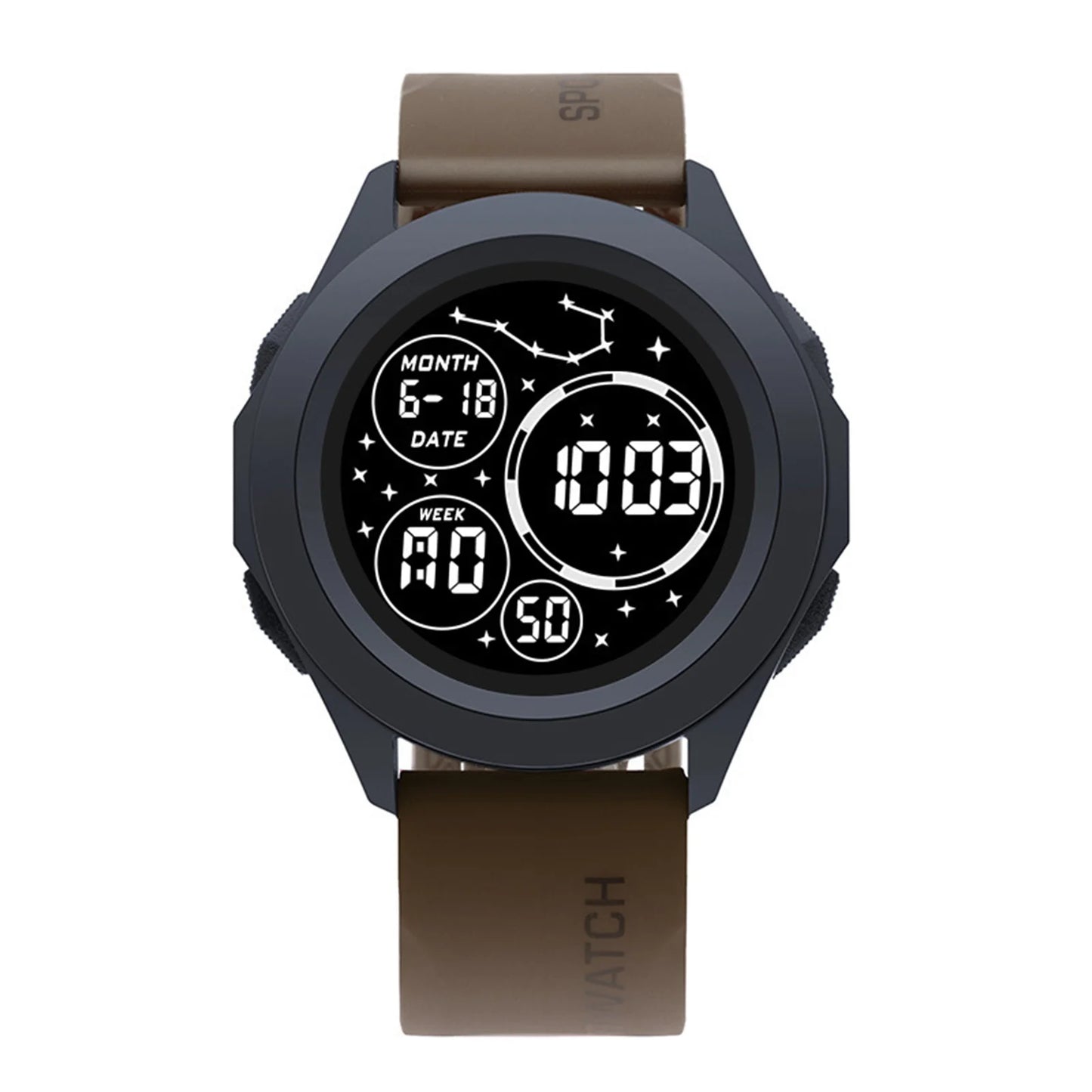 Men's Digital Sport Watch – Shockproof & 50m Waterproof