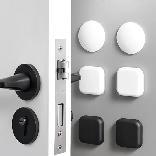 Self-Adhesive Silicone Door Handle Bumpers | No-Drill Wall Guards Door Handle Bumper Peaceful Pleasures Health and Wellness