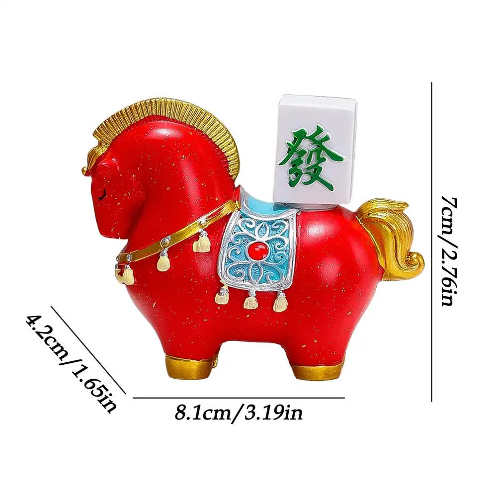 Horse Figurine Ornament Decorative Wealth 2026 Horse New Year Decor For Home For Home Women Men Christmas Bedroom Birthday Peaceful Pleasures Health and Wellness C China Mainland
