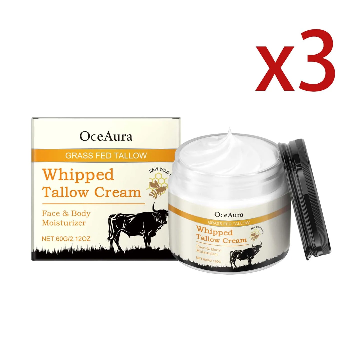 OceAura Tallow & Honey Moisturizing Face Cream | 60g