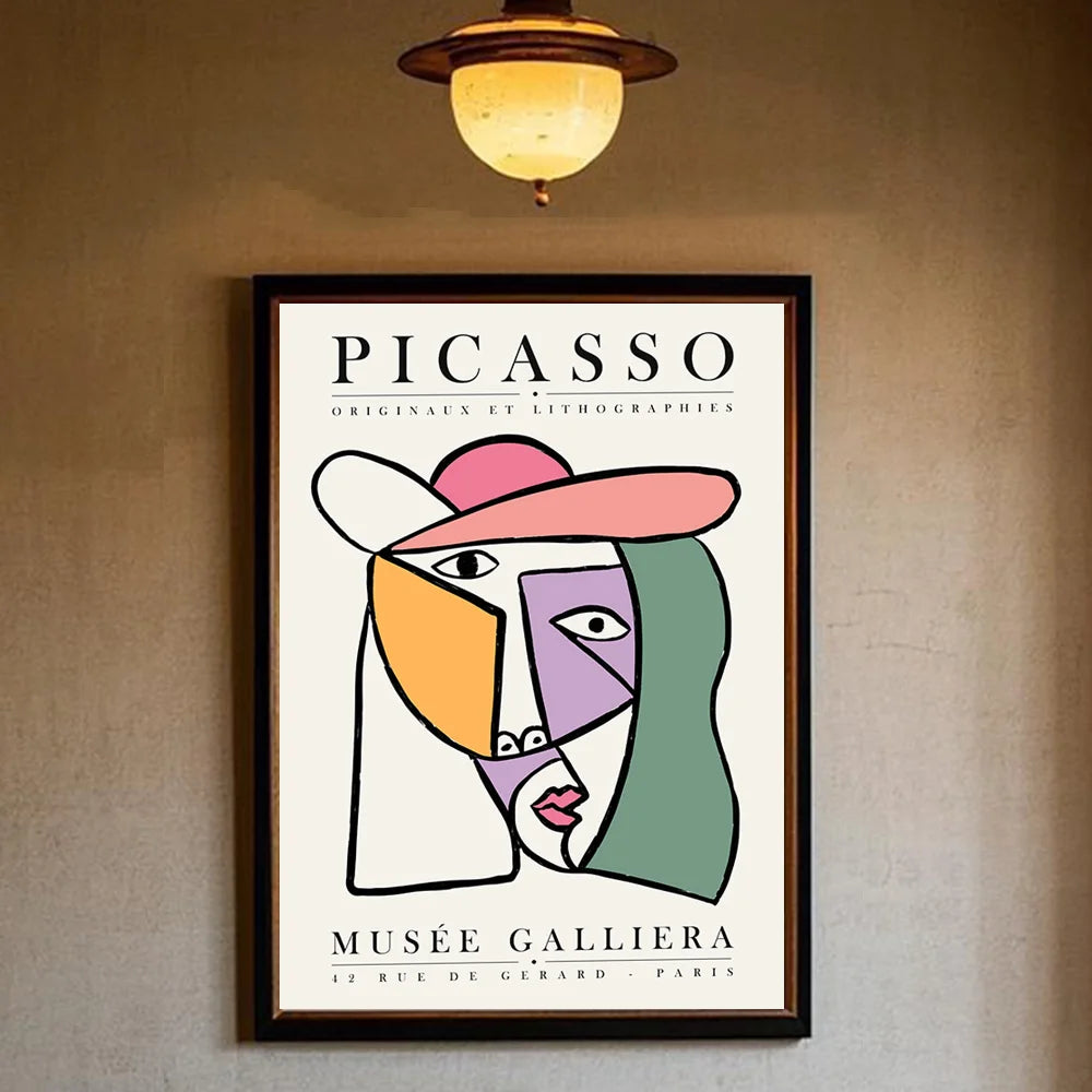 Picasso Abstract Art Wall Poster – Waterproof PVC Home Décor Abstract Wall Poster Peaceful Pleasures Health and Wellness z26 21X30cmNoframe