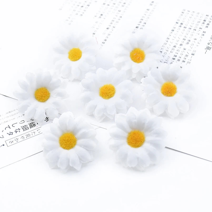 Artificial Silk Daisy Flower Heads 10/20pc | Wedding & Home Decor
