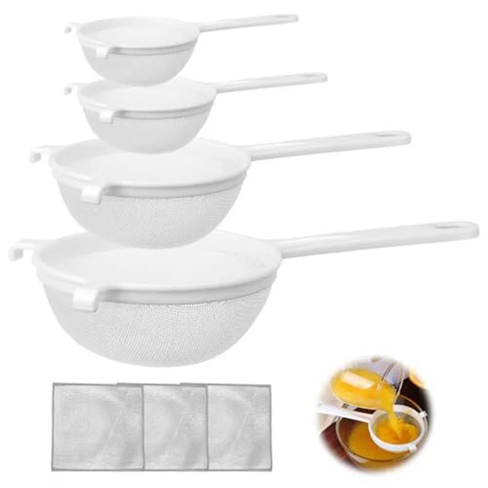 LEENKEA 4-Piece Kitchen Sieve Set – Flour Sifter & Strainer